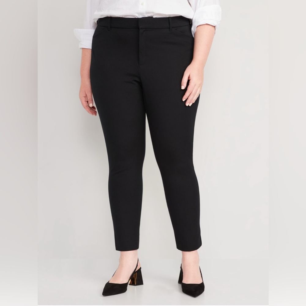 🆕 Old Navy Women's High-Waisted Pixie Skinny Ankle Pants 14Tall Black 30" Inseam - Picture 6 of 16